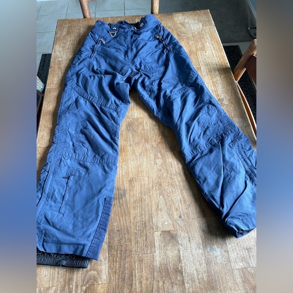 Spyder snowboard ski pants women’s size 8 thinsulate navy blue